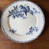 Flat plates Sarreguemines Iron Earth model Blue favorite
