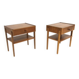 Set de 2 tables chevet en teck, Suède, 1960