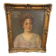 Oil portrait of the Countess of LONGUEVAL signed