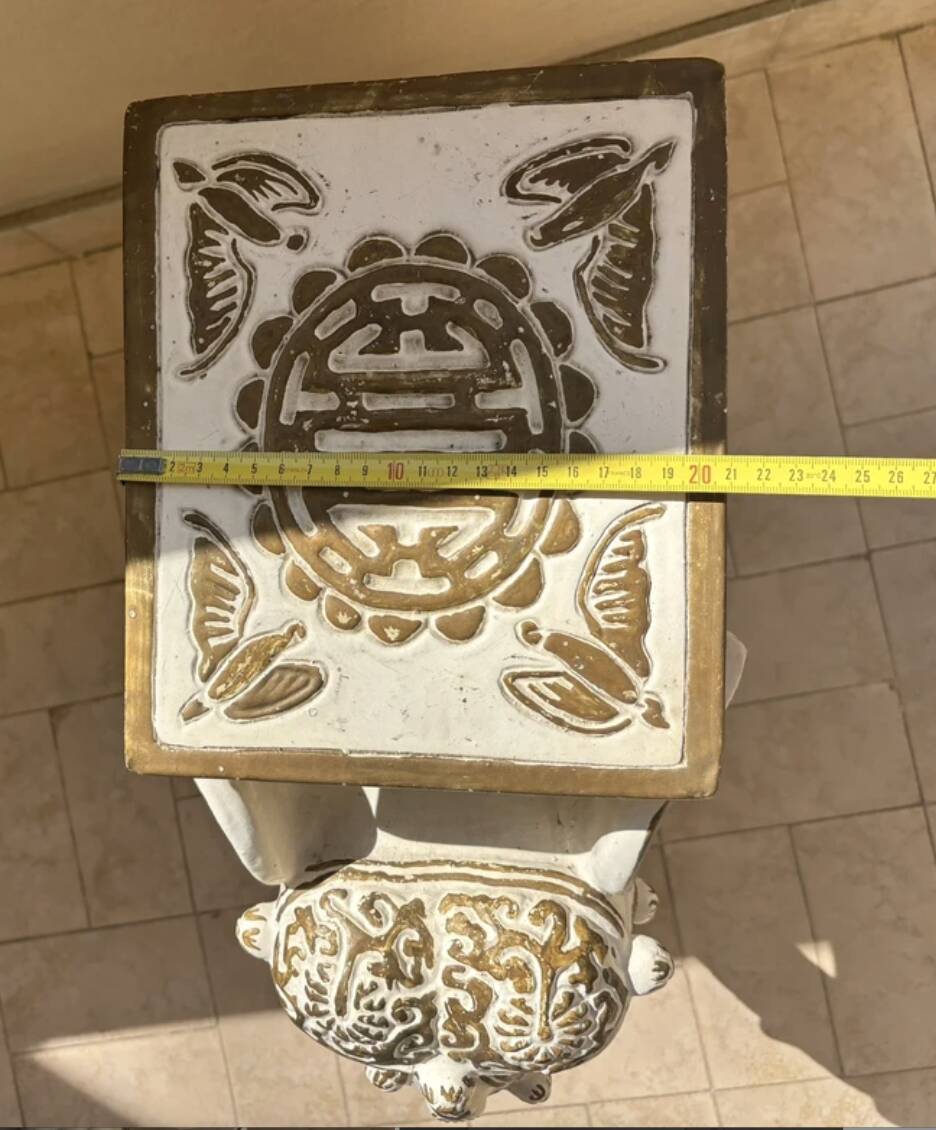 Ceramic elephant stool/stand Hollywood Regency style 1960s