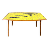 Midcetury Wood & Glass Mozaik Coffee or Side Table, Germany