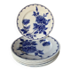 6 English flat plates Staffordshire Victoria