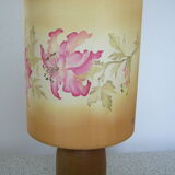 Sandstone lamp with silk shade