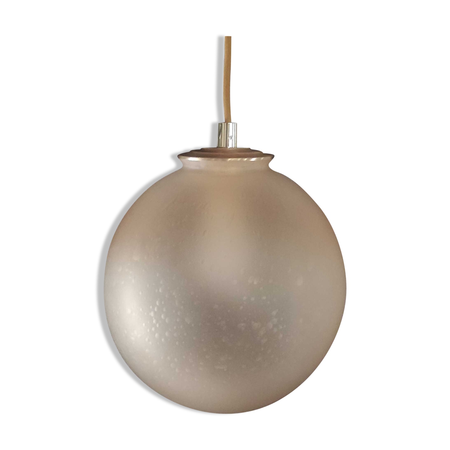 Suspension globe blown glass gilded