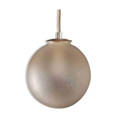 Suspension globe verre soufflé doré