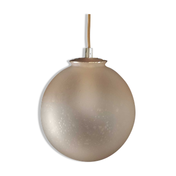 Suspension globe verre soufflé doré