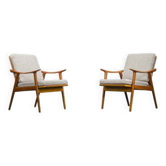 Model 563 Chairs by Fredrik Kayser for Vatne Lenestolfabrikk, Norway, 1960s, Set of 2