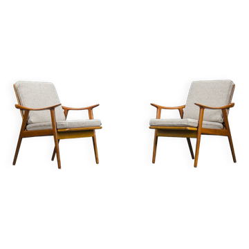 Model 563 Chairs by Fredrik Kayser for Vatne Lenestolfabrikk, Norway, 1960s, Set of 2