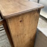 Enfilade de métier en chêne avec portes vitrées