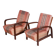 Set of Art Deco Armchairs in Oak, Czech, 1930s