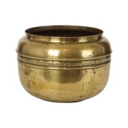 Large French Brass Repoussé Cache-pot / Planter, 25 cm