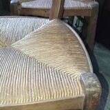 Pair of straw chairs