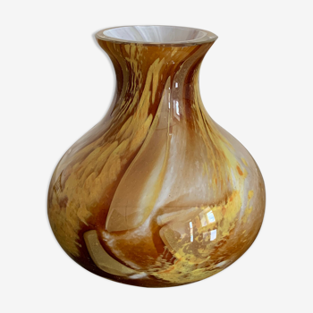Vintage Murano glass ball vase