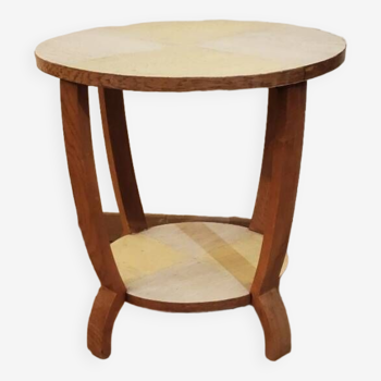 Pedestal table, art deco side coffee table 1930