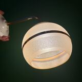 Vintage globe angled wall light in yellow and gold granite glass