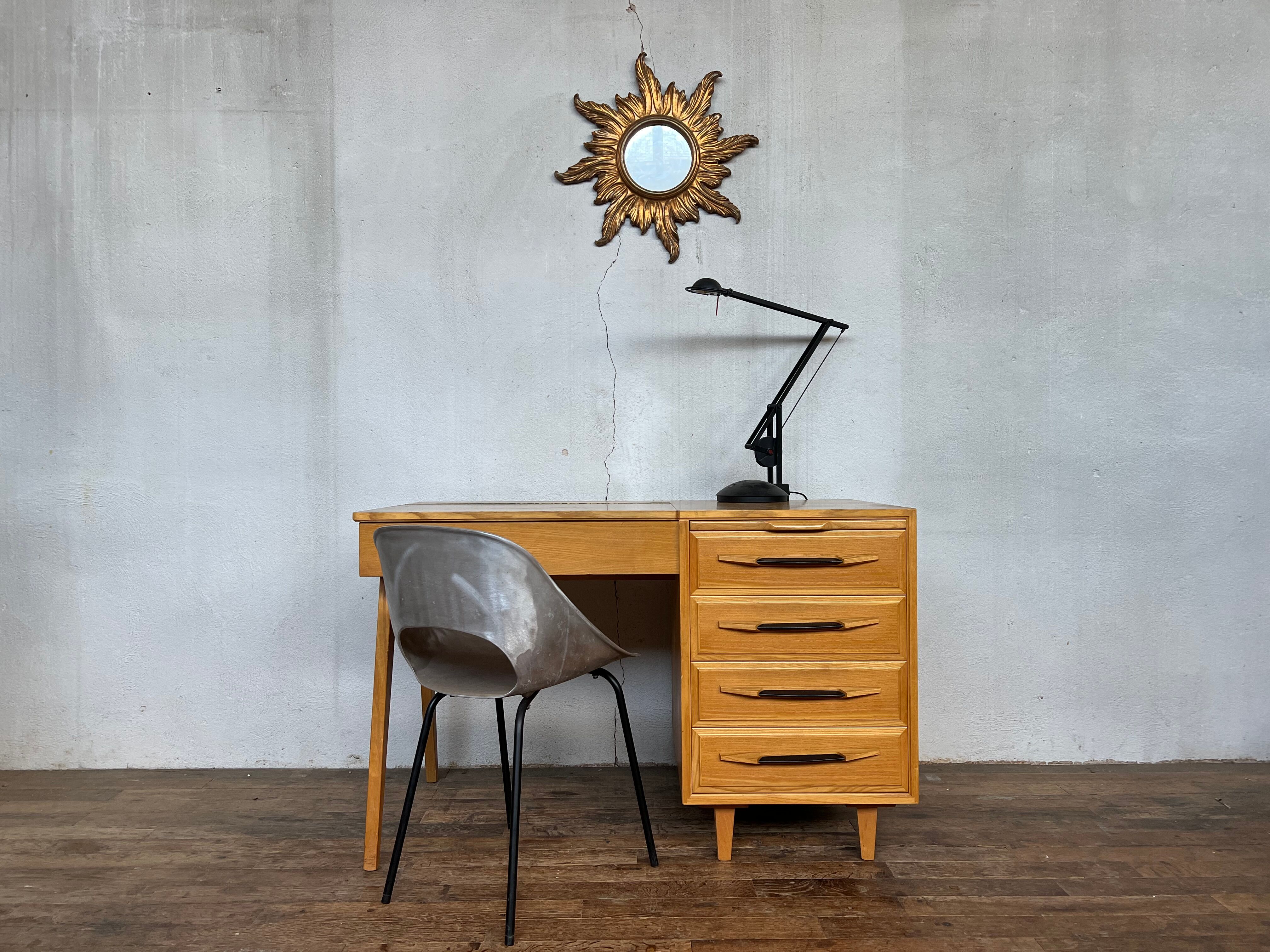 Vintage scandinavian office 1950 made in swiss compass feet