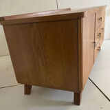 Commode basse vintage pieds compas