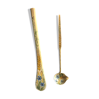 Wooden spoon and ladle