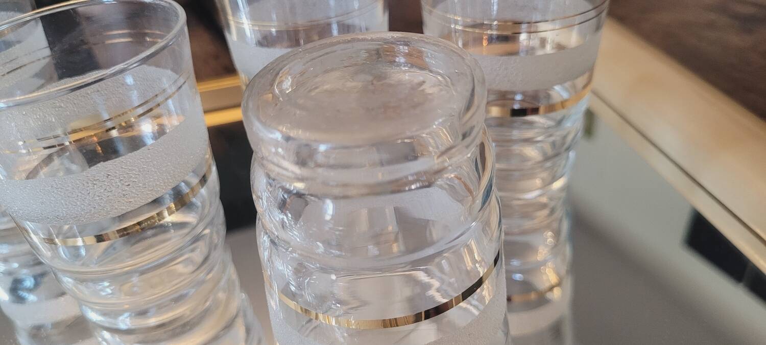 Set de 8 verres à eau 50's