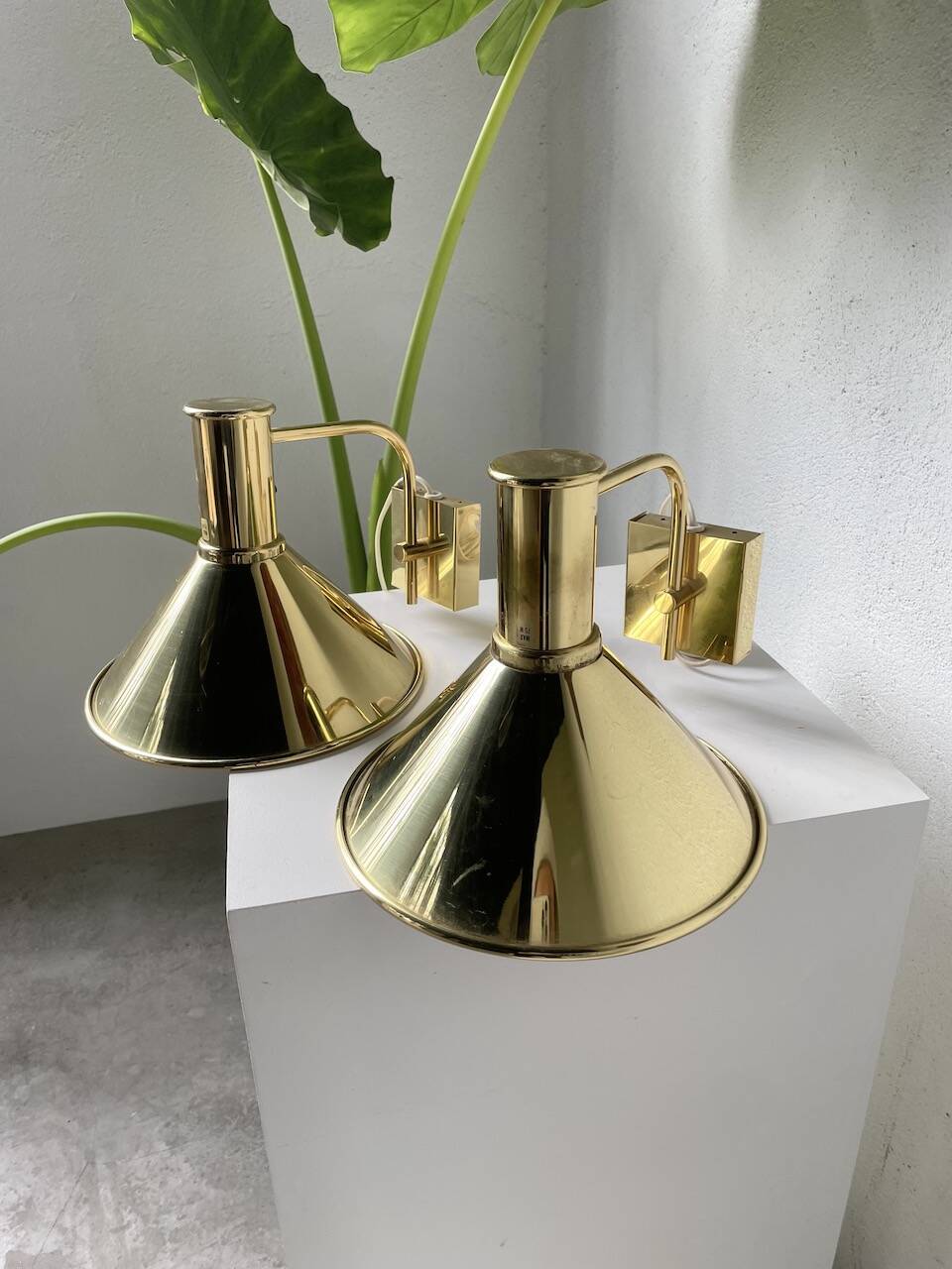 Pair of Hovik Lys brass wall lights Jonas Hidle Denmark