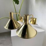 Pair of Hovik Lys brass wall lights Jonas Hidle Denmark