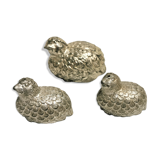 Vintage pepper salt shaker set in the shape of birds / quails dlg mauro manetti