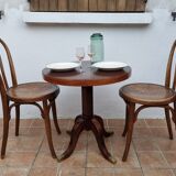 Table d'appoint en bois et laiton style empire