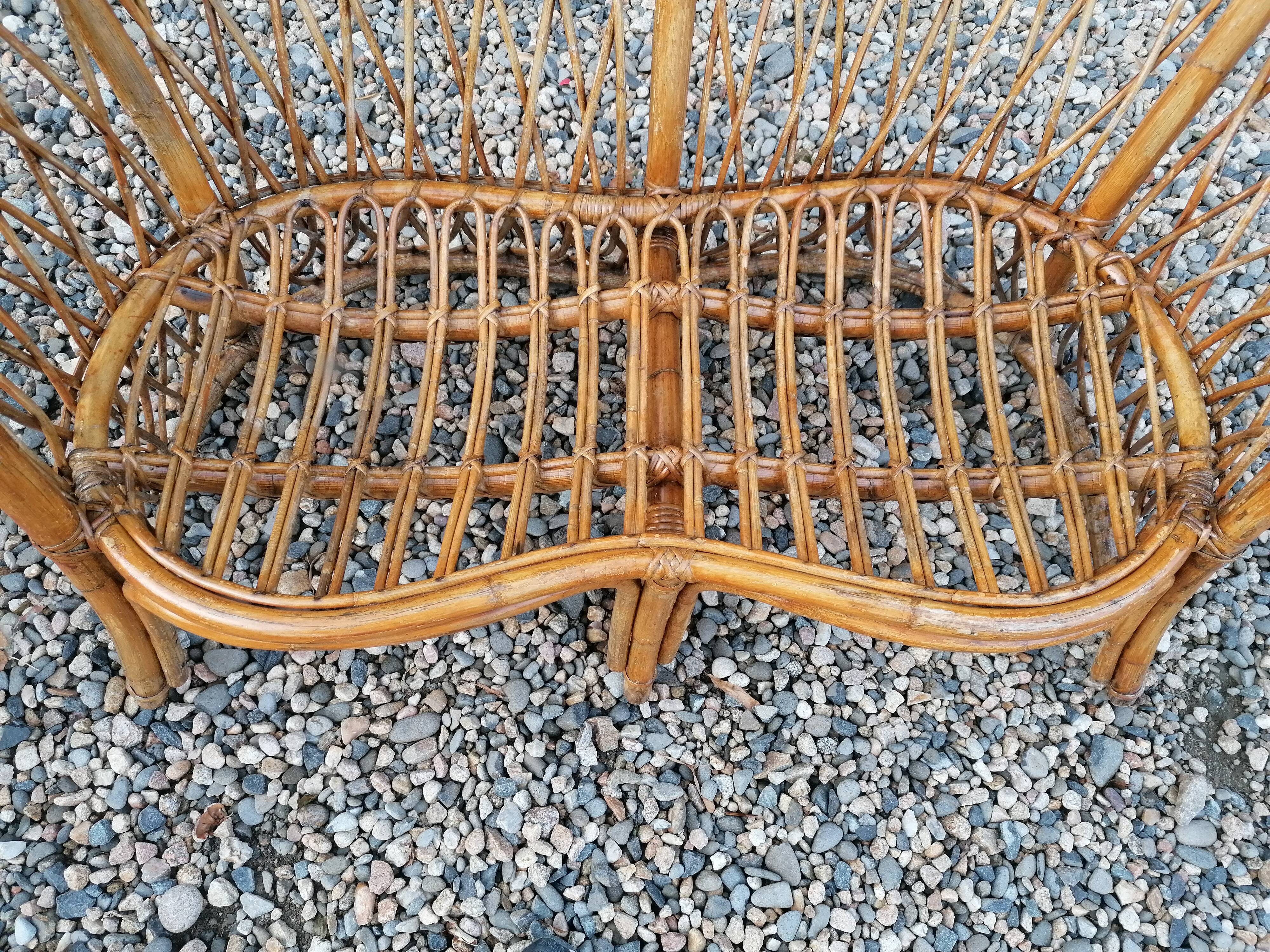 Pair of bamboo sofas