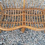 Pair of bamboo sofas
