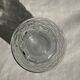 Small cylindrical glass whiskey decanter H:23