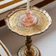 Pale pink glass candlestick mid-century, Europe, 1960s