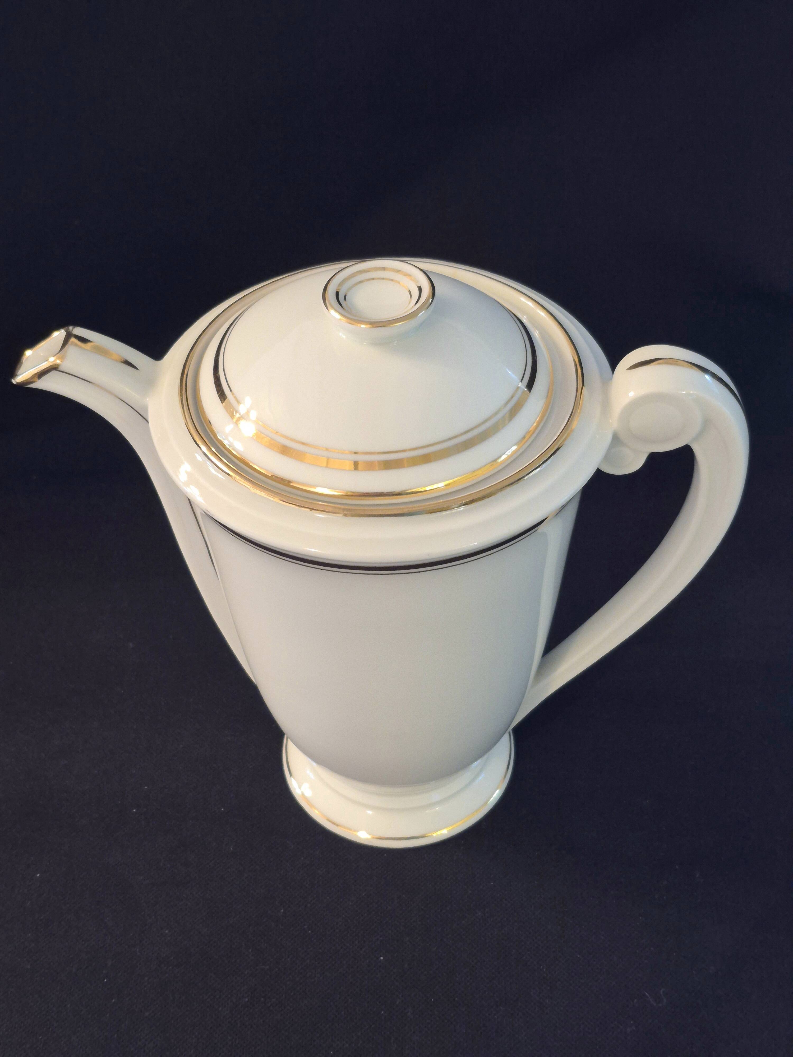 Teapot coffee pot jug Limoges Charles Ahrenfeldt A480