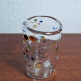 Carafe en verre de Murano avec deux verres – Millefiori multicolore soufflé à la main