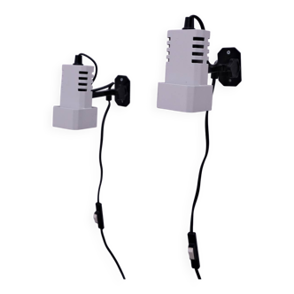 Pair of wall lights by Louis POULSEN for FLIPPER in metal, 1980