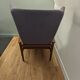 Scandinavian armchair with footrest 1950 vintage