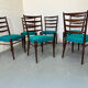 Chaises de salle à manger en teck de style danois du milieu du siècle par Cees Braakman pour Pasto