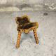 Brutalist wooden stool.