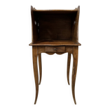 Small Louis XV wooden bedside table in country style