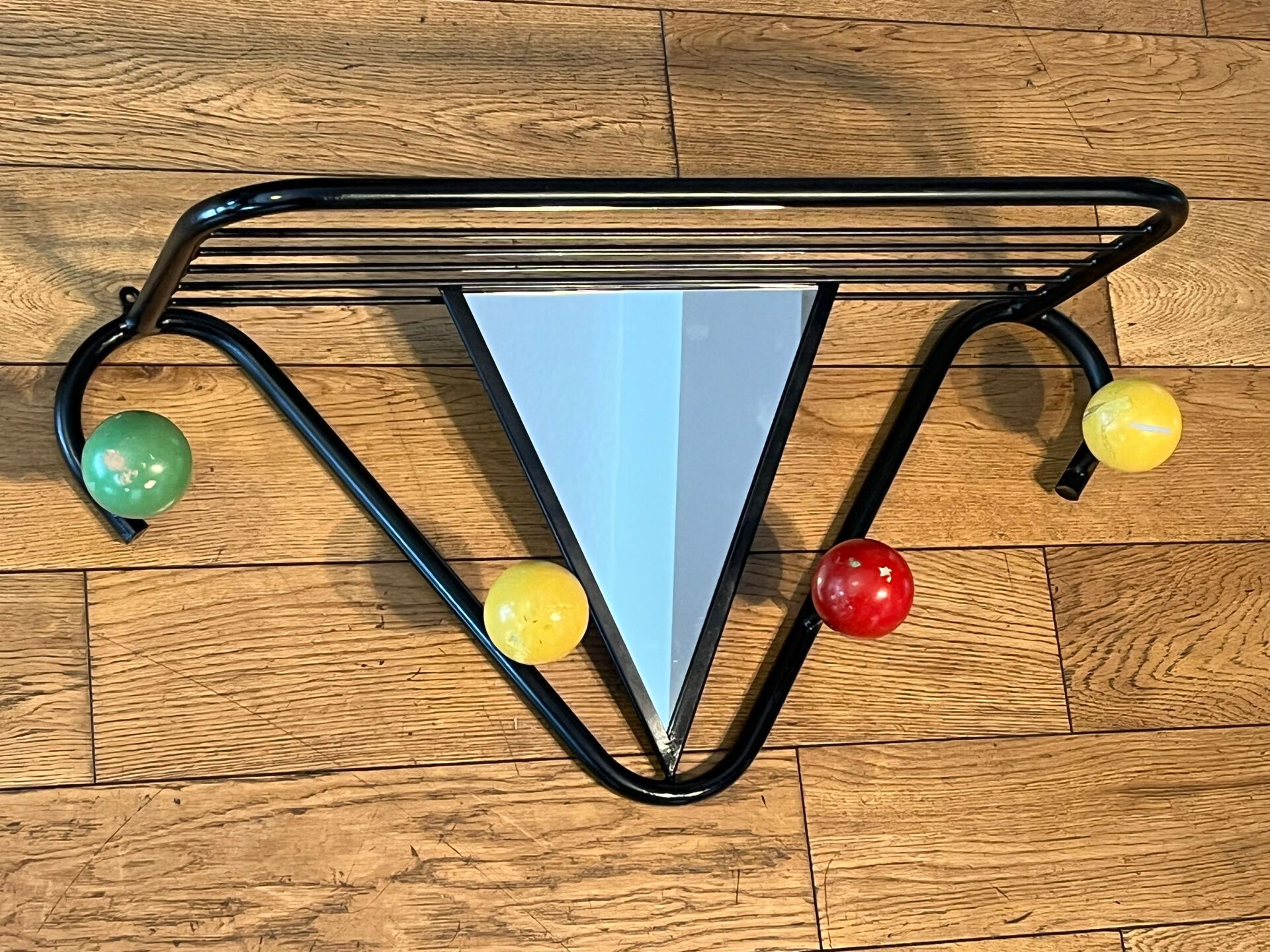 Vintage coat rack with mirror