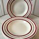 Set of 6 hollow plates Gien 50s