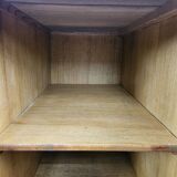 1930s oak open desk with drawers