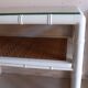 Pair of bedside tables in bamboo effect wood and woven wicker
