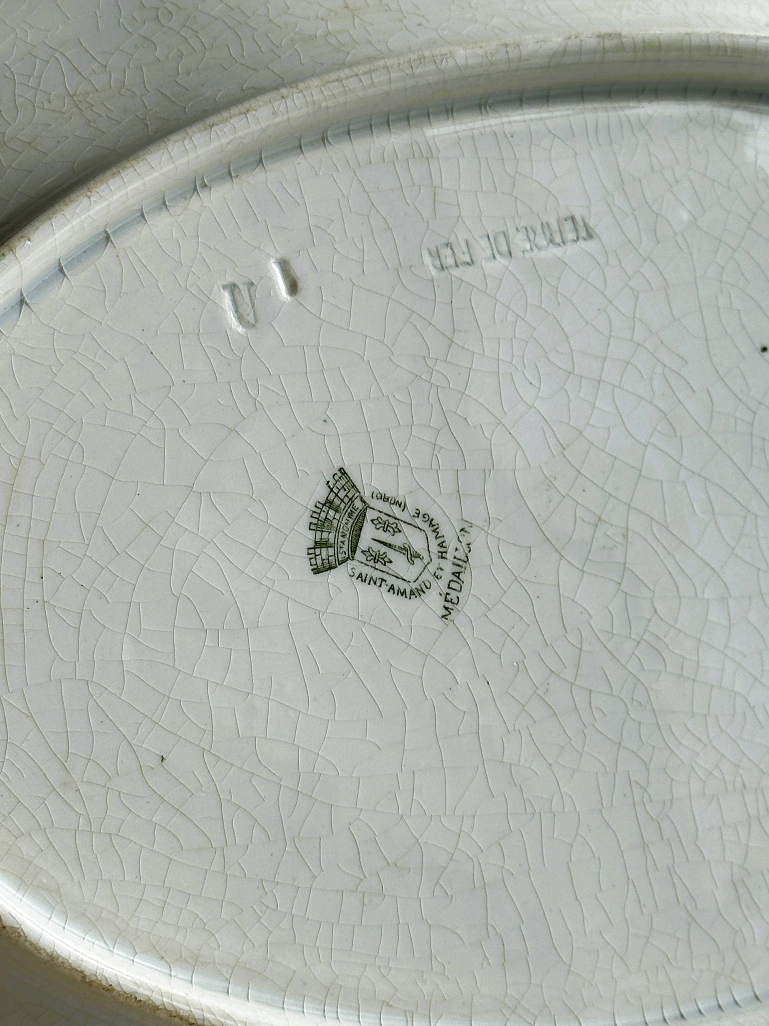 Old iron clay dish from Saint Amand and Hamage.