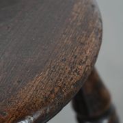 Antique English Windsor stool from the 18th century with a great patina