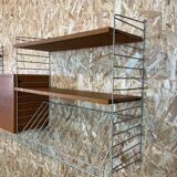 60's 70's oak string shelf module by Kajsa & Nils "Nisse" Strinning Sweden