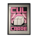 Pink "Cul Carré" poster, 70x50 cm, hand-printed numbered screen print