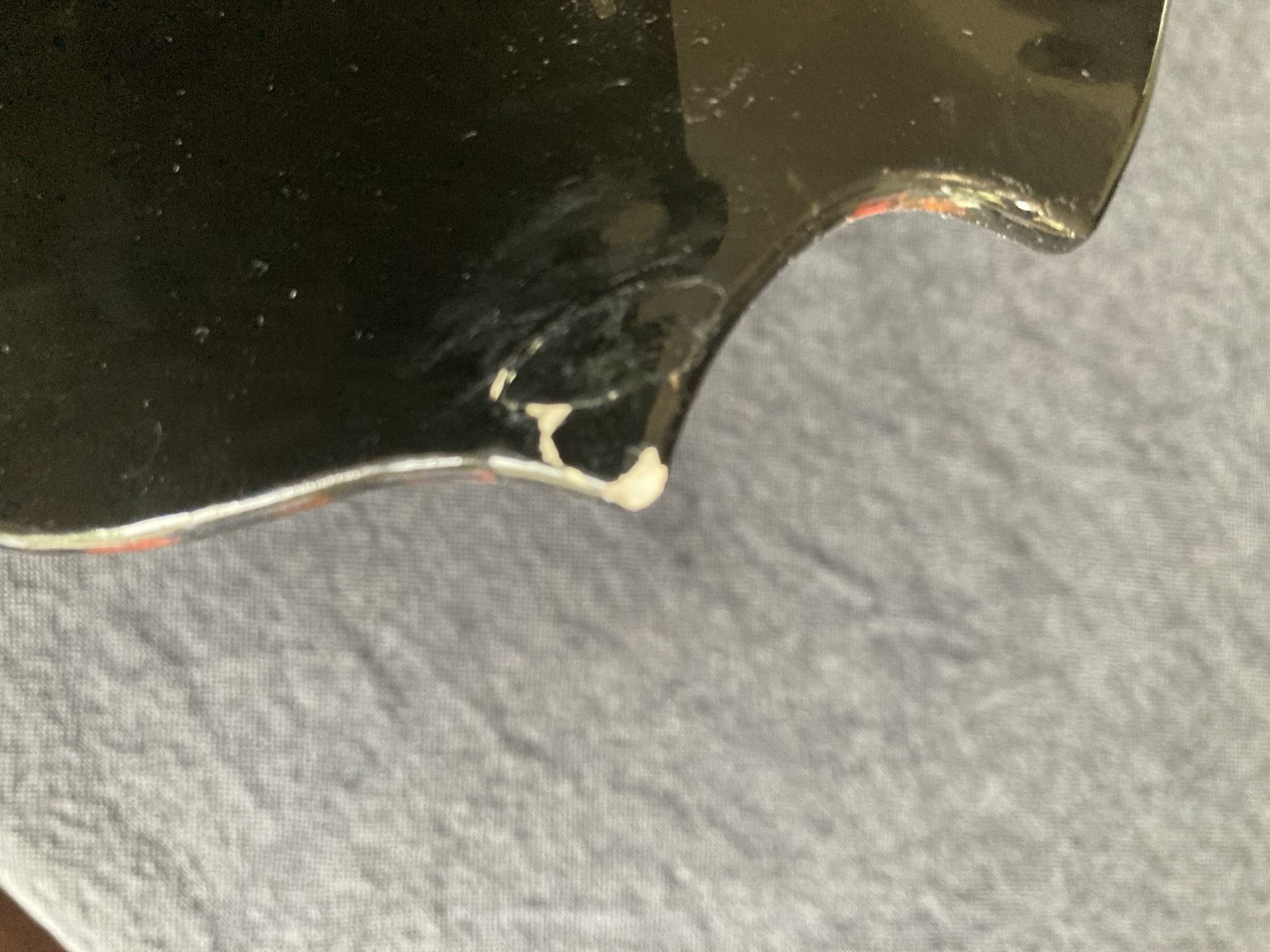 Empty pocket cup in vintage ceramic