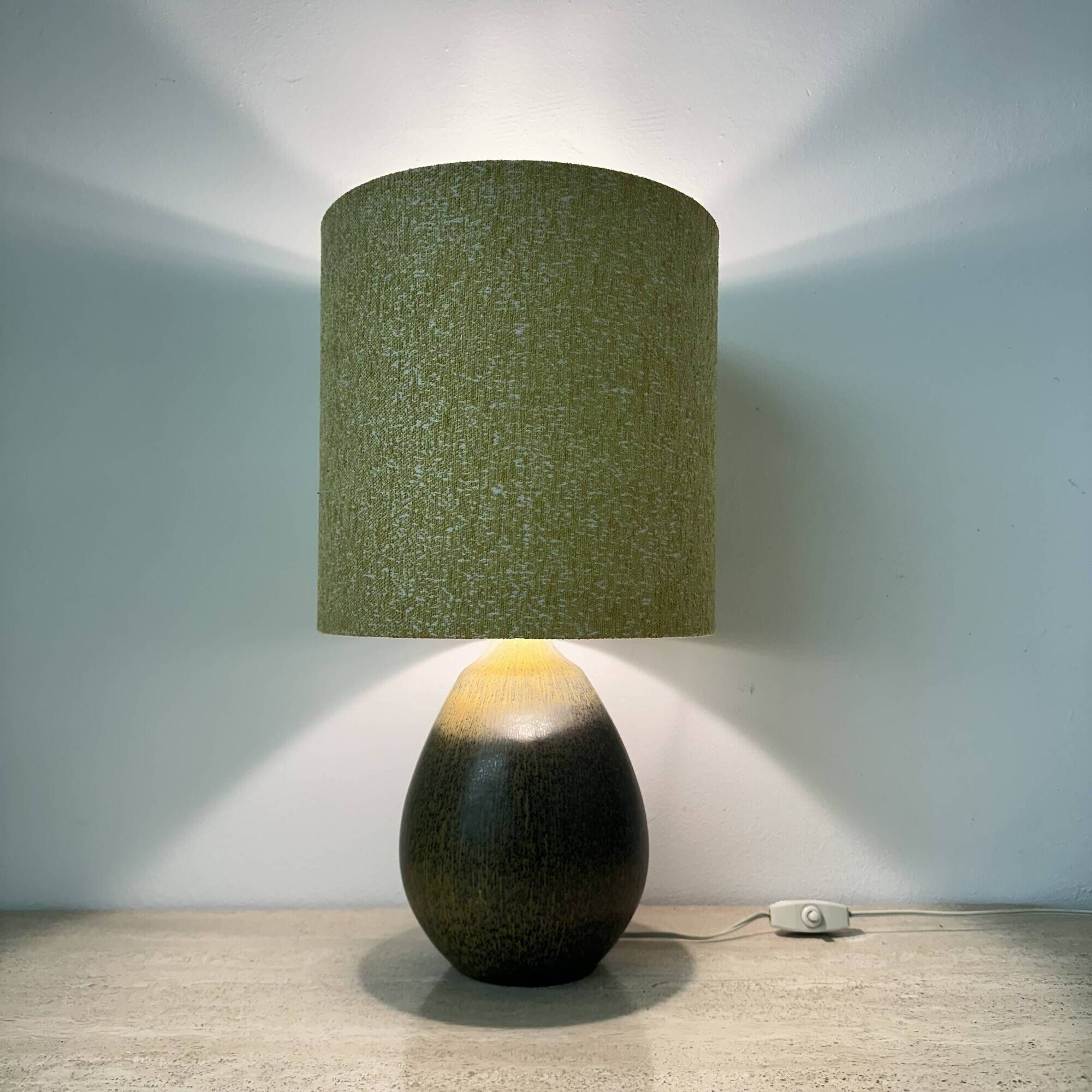 Vintage ceramic table lamp , 1970s German
