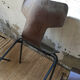 Set de 6 chaises "Marteau" acajou thermomoulé