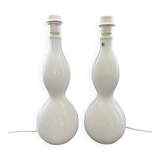 Pair of blown glass lamp bases